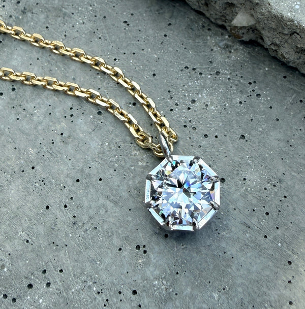 Diamantcollier OKTAGON - MONANO Schmuckmanufaktur
