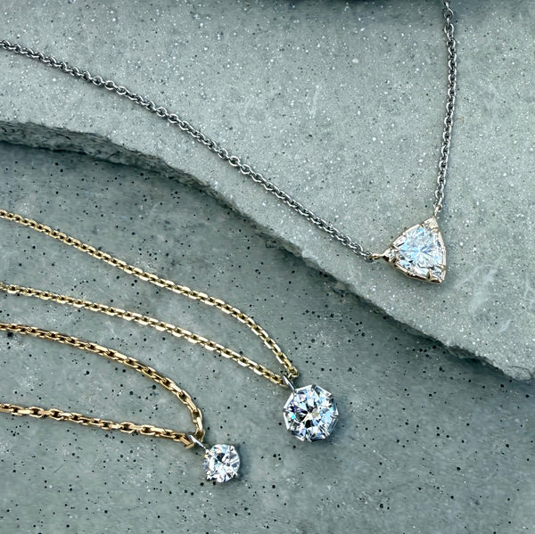 Diamantcollier OKTAGON - MONANO Schmuckmanufaktur