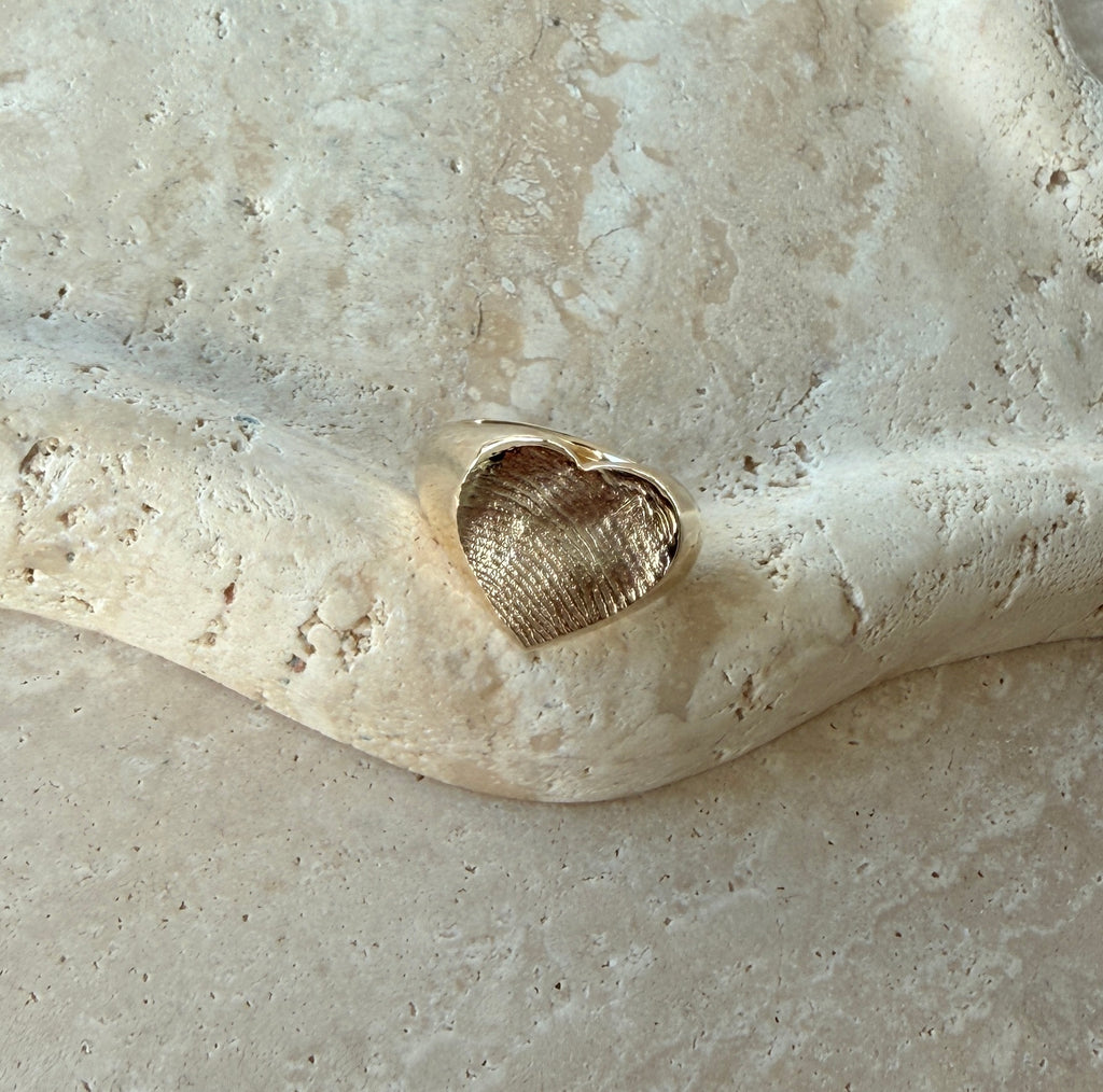 FINGERPRINT Siegelring Herz - MONANO Schmuckmanufaktur