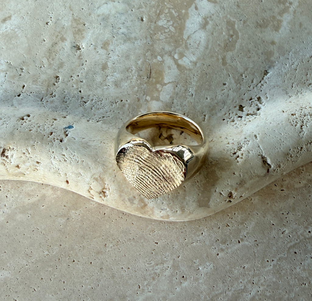 FINGERPRINT Siegelring Herz - MONANO Schmuckmanufaktur
